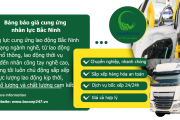 Bảng báo giá cung ứng nhân lực Bắc Ninh