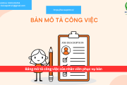 Bảng mô tả công việc của nhân viên phục vụ bàn