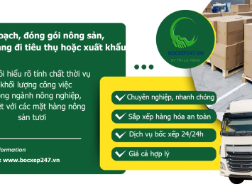 Thu hoạch, đóng gói nông sản, bốc xếp hàng đi tiêu thụ hoặc xuất khẩu