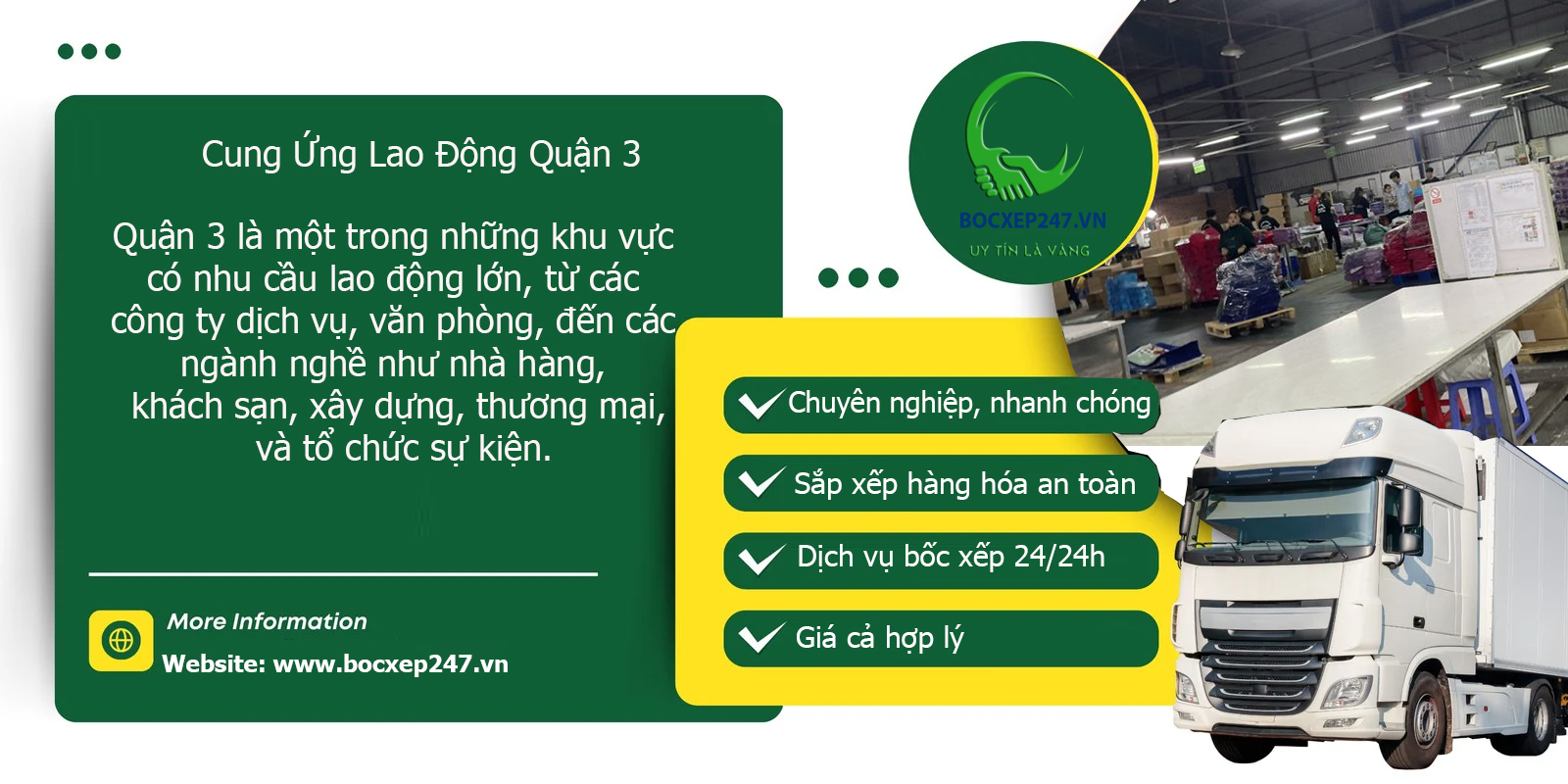 Bảng báo giá cung ứng lao động Quận 3