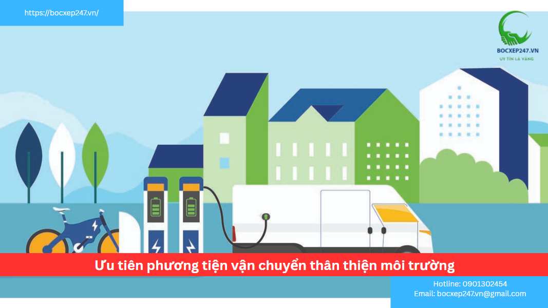 Ưu tiên phương tiện vận chuyển thân thiện môi trường