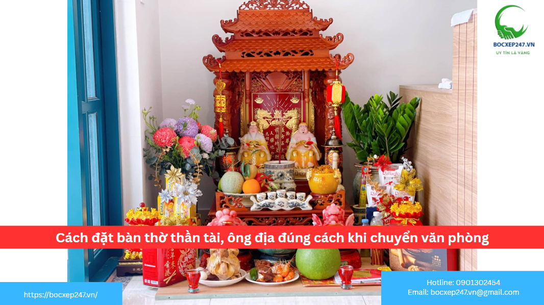 Cách đặt bàn thờ thần tài, ông địa đúng cách khi chuyển văn phòng