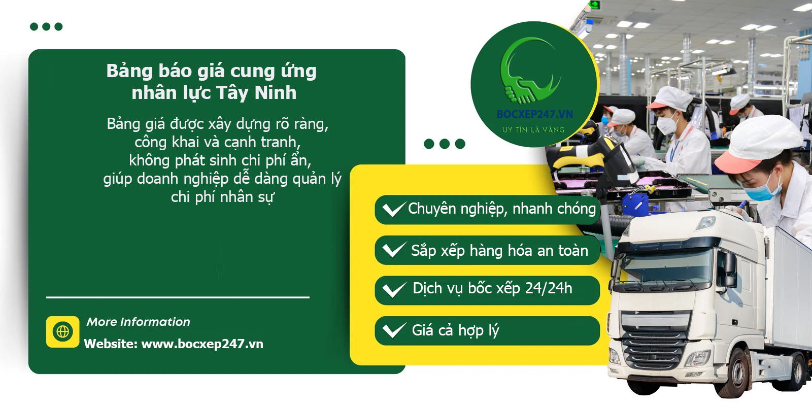 Bảng báo giá cung ứng nhân lực Tây Ninh