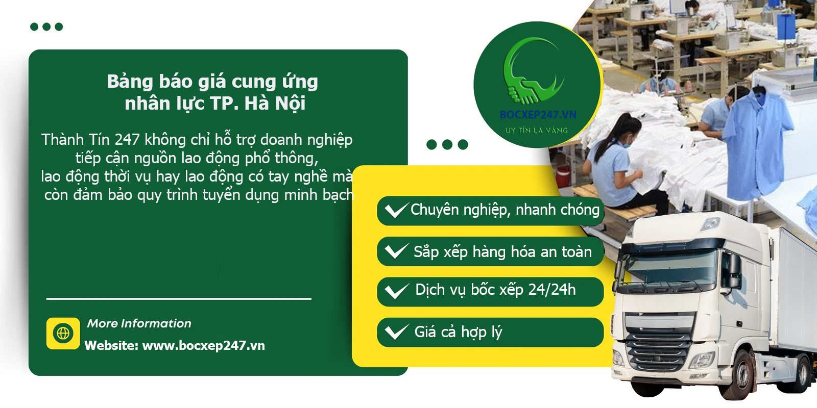 Bảng báo giá cung ứng nhân lực TP. Hà Nội