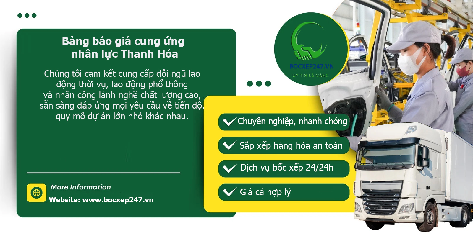 Bảng báo giá cung ứng nhân lực Thanh Hóa 