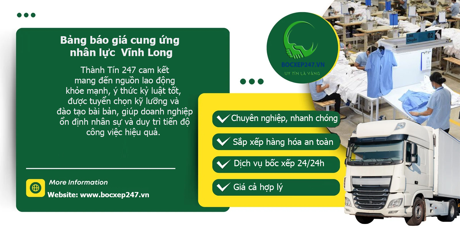 Bảng báo giá cung ứng nhân lực Vĩnh Long