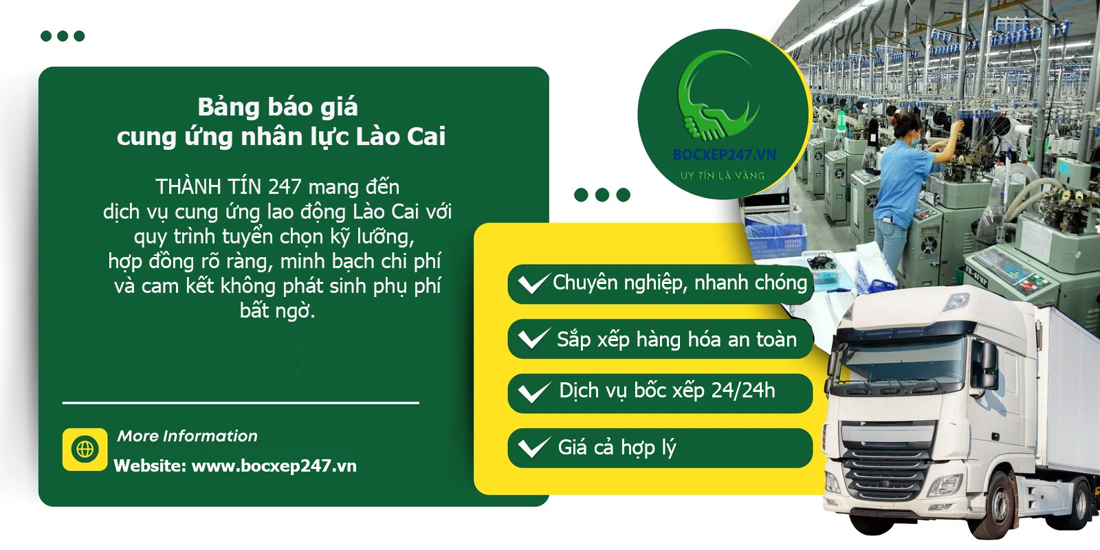 Bảng báo giá cung ứng nhân lực Lào Cai