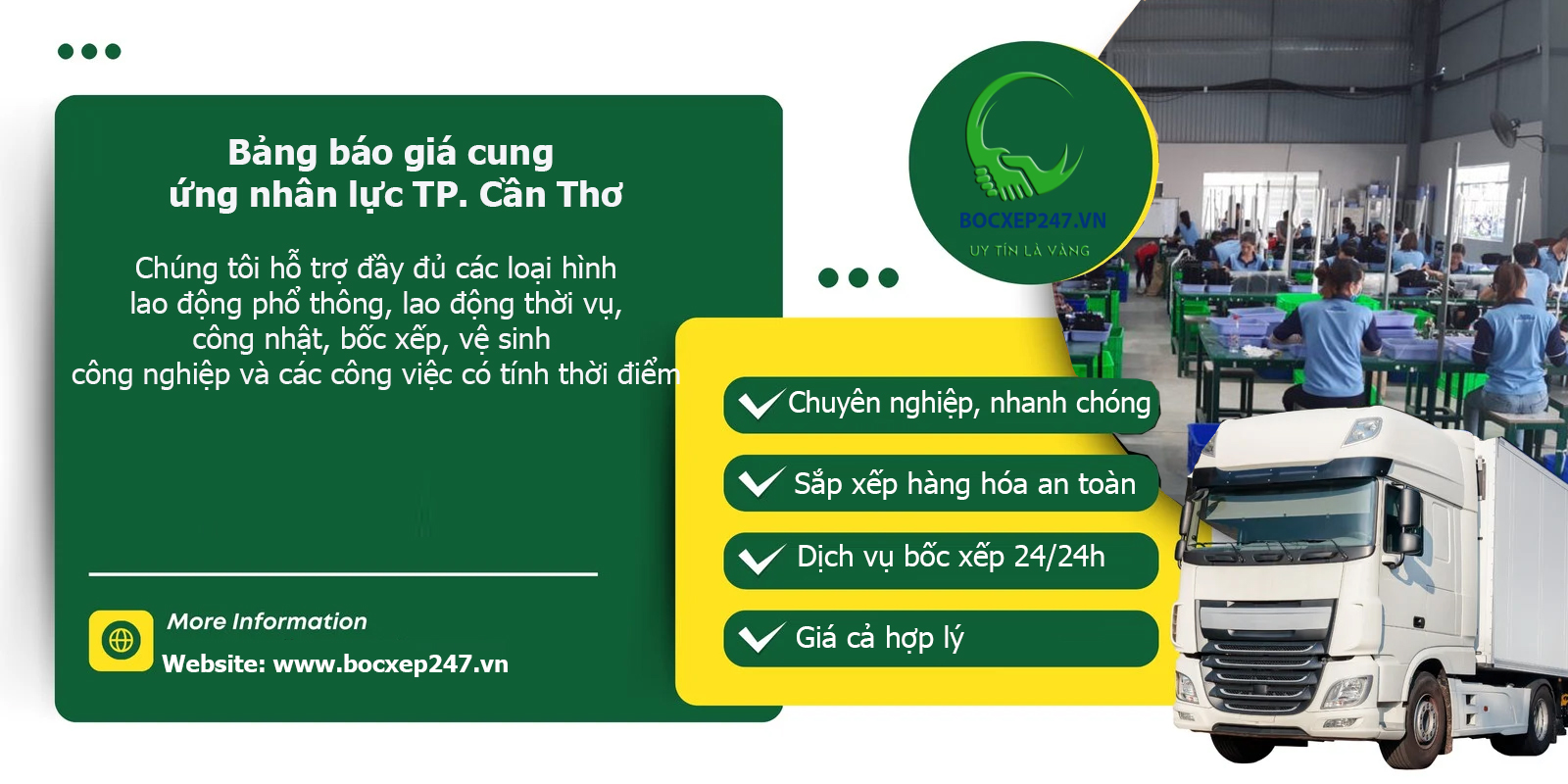 Bảng báo giá cung ứng nhân lực TP. Cần Thơ