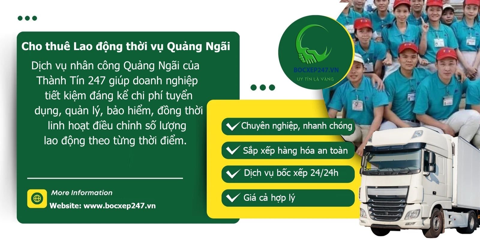 Cho thuê Lao động thời vụ Quảng Ngãi