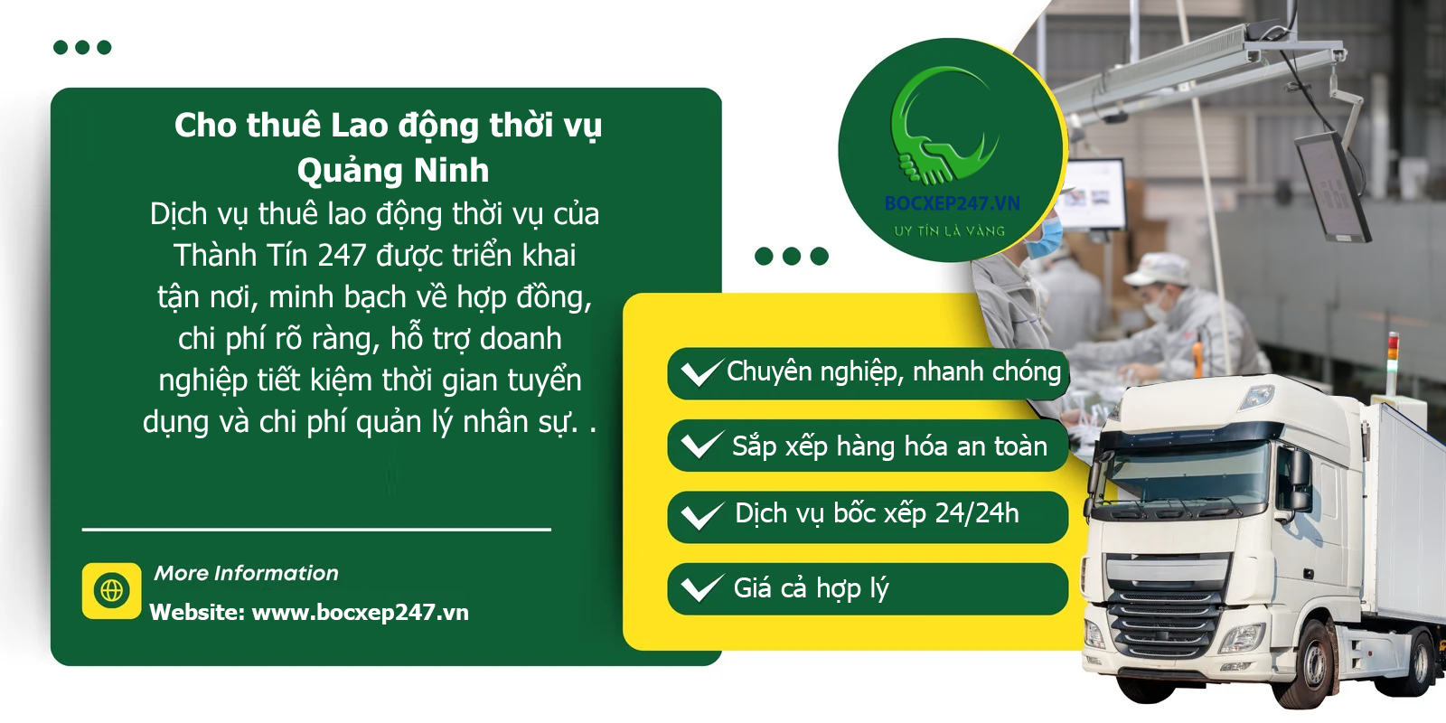 Cho thuê Lao động thời vụ Quảng Ninh