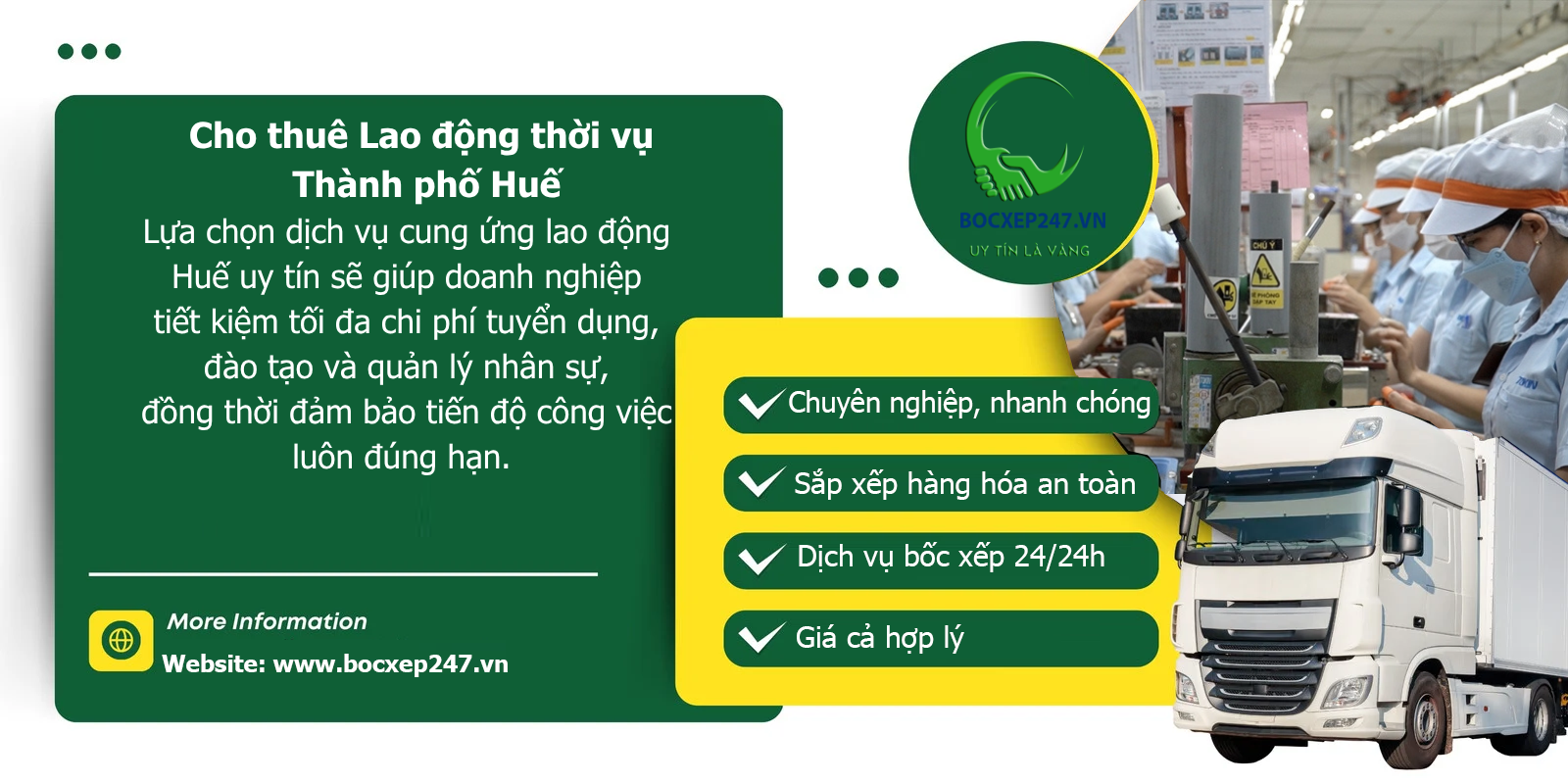 Cho thuê Lao động thời vụ Thành phố Huế