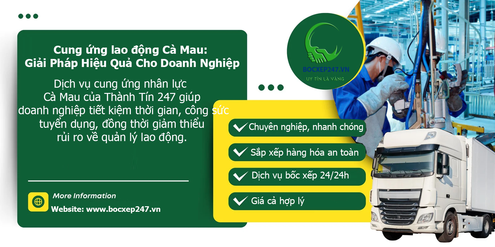 Bảng báo giá cung ứng lao động Cà Mau