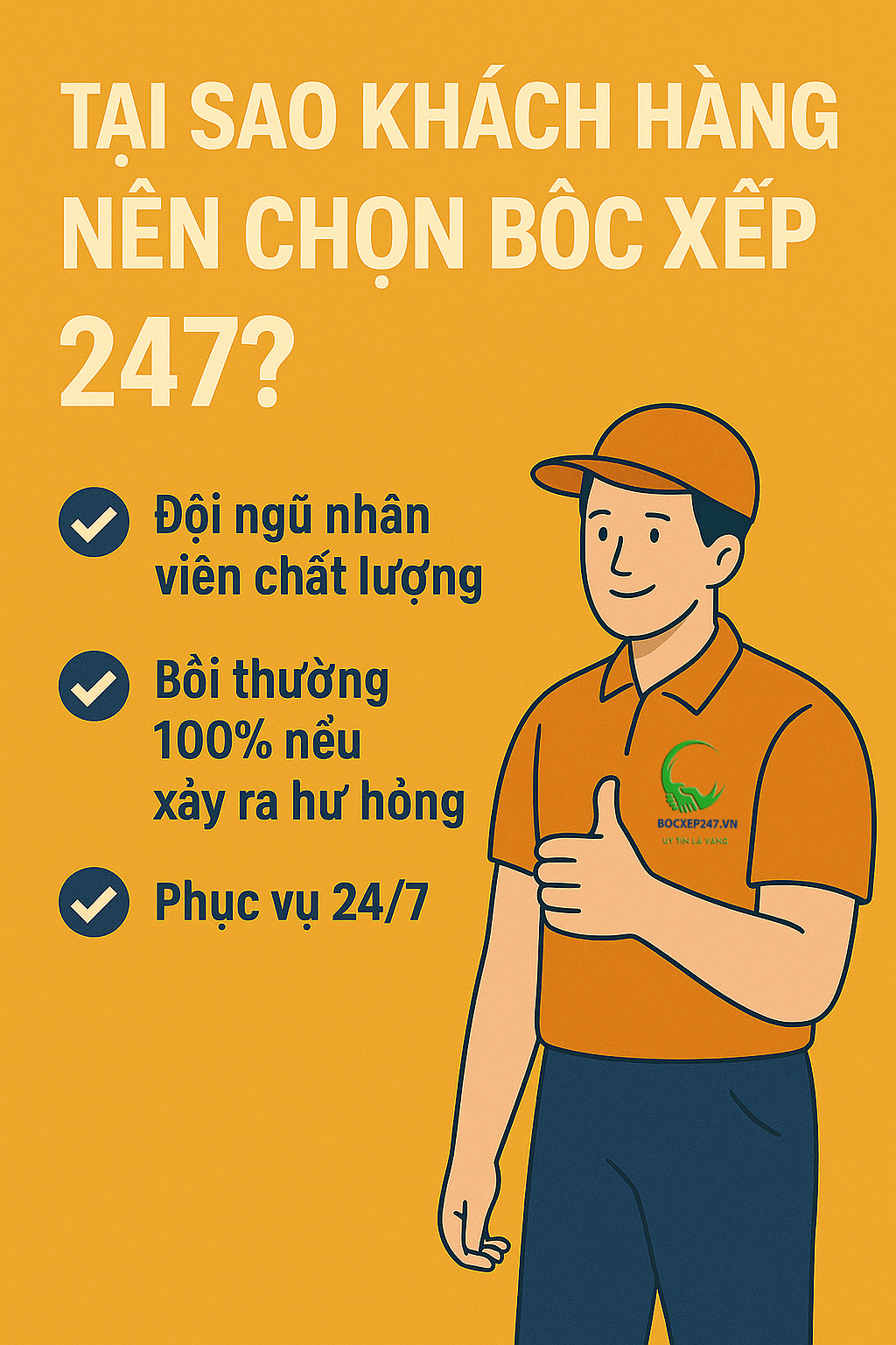Tại sao khách hàng nên chọn bốc xếp 247?