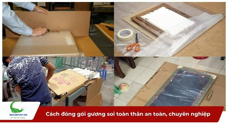 Cách đóng gói gương soi toàn thân an toàn, chuyên nghiệp
