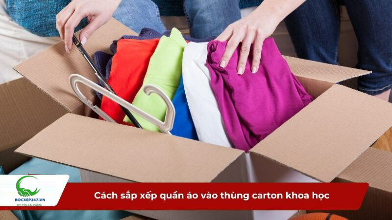 Cách sắp xếp quần áo vào thùng carton khoa học