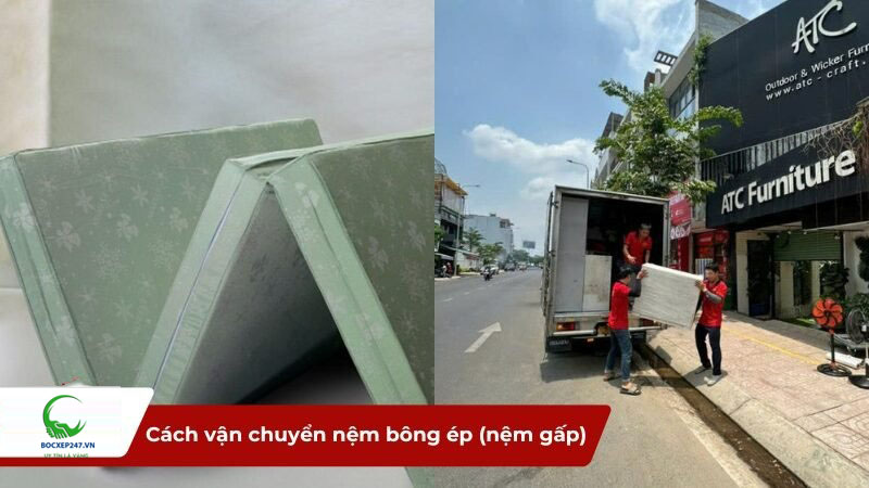 Cách vận chuyển nệm bông ép (nệm gấp)