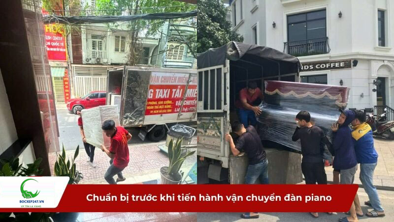 Chuẩn bị trước khi tiến hành vận chuyển đàn piano