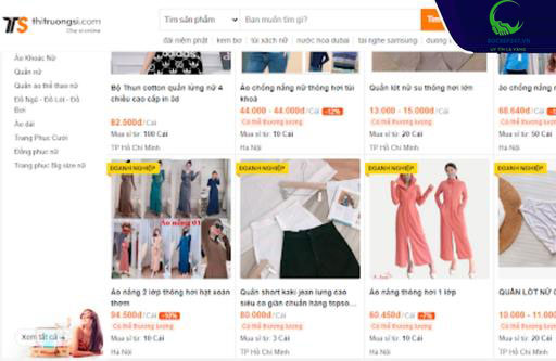 Website tìm nguồn sỉ bán hàng online