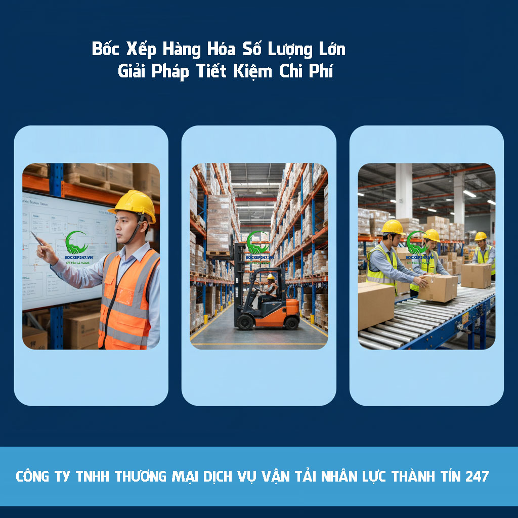 Bốc Xếp Hàng Hóa Số Lượng Lớn – Giải Pháp Tiết Kiệm Chi Phí