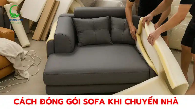 Cách đóng gói sofa khi chuyển nhà để đảm bảo an toàn và tránh hư hỏng.