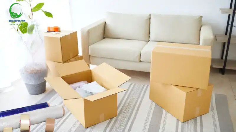 Vật liệu đóng gói sofa khi chuyển nhà.