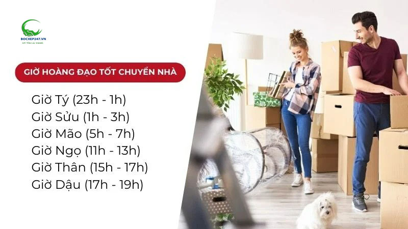 giờ hoàng đạo tốt cho việc chuyển nhà