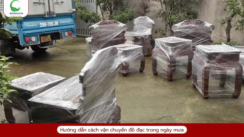 Hướng dẫn cách vận chuyển đồ đạc trong ngày mưa