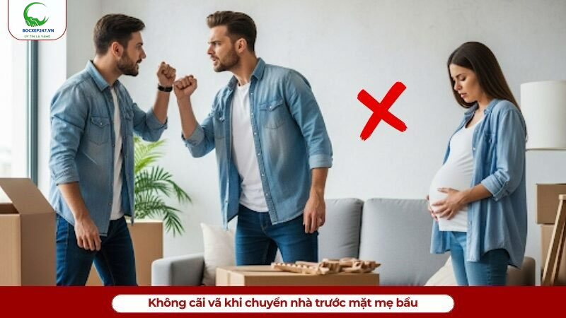 Không cãi vã khi chuyển nhà trước mặt mẹ bầu