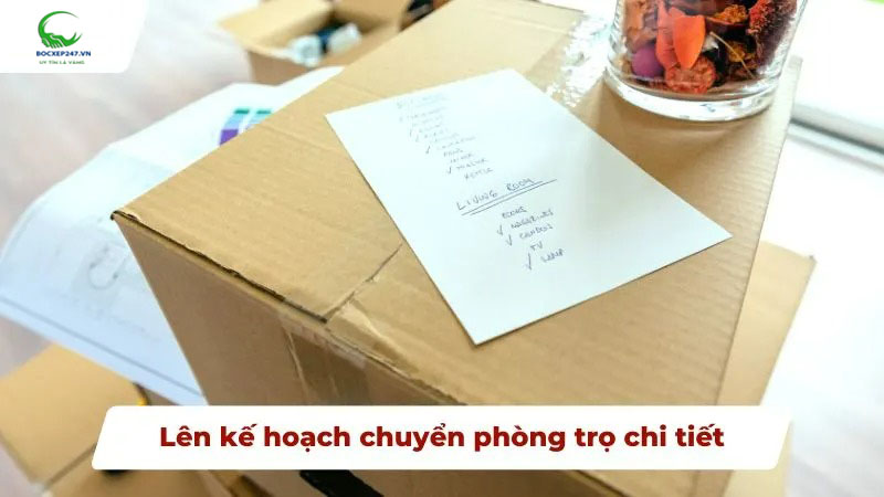 Lên kế hoạch chuyển phòng trọ chi tiết