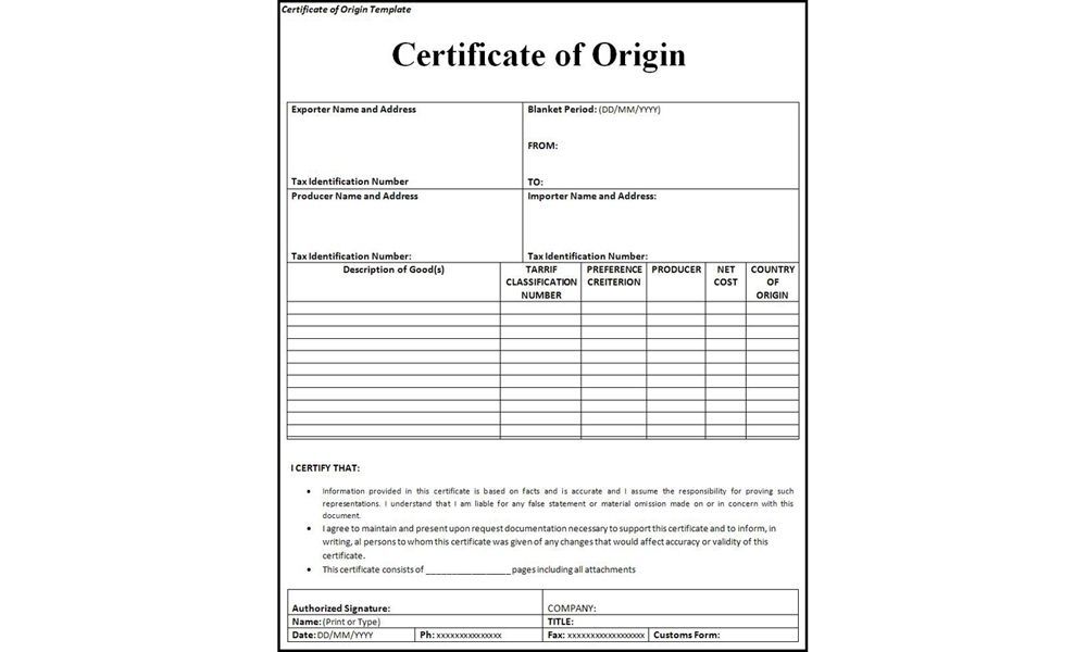 Có khá nhiều mẫu CO tương ứng với từng loại hàng hóa xuất khẩu đến các nước