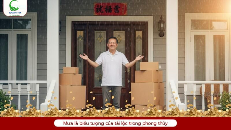 Mưa là biểu tượng của tài lộc trong phong thủy