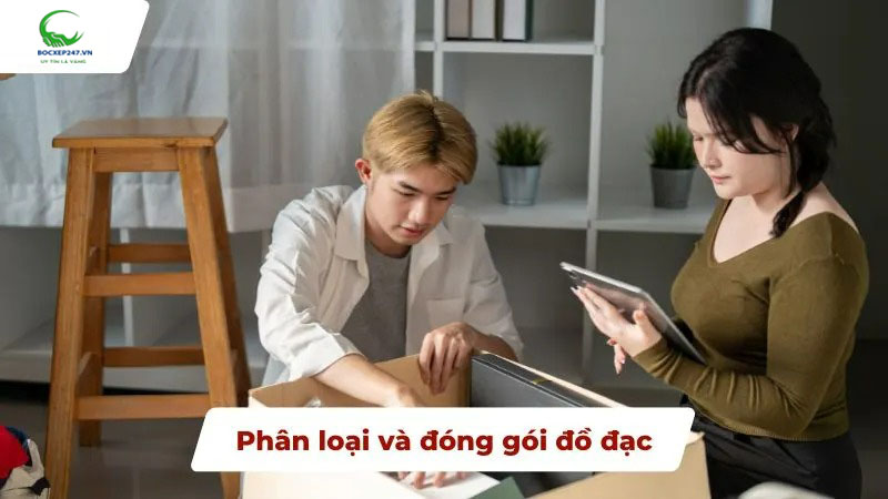Phân loại và đóng gói đồ đạc