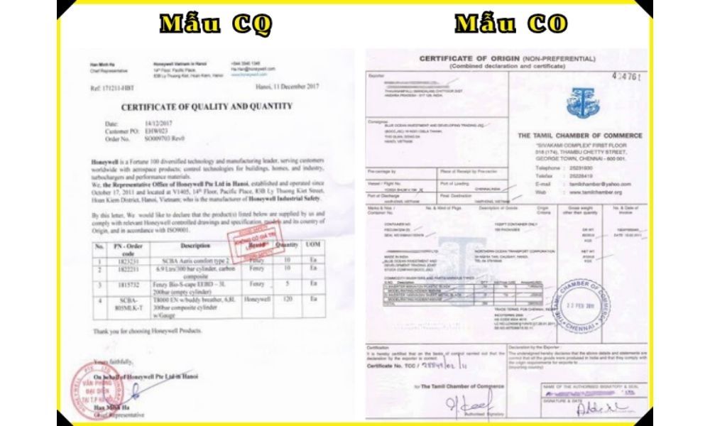 CO CQ là hai chứng chỉ rất quen thuộc trong quá trình xuất nhập khẩu hàng hóa