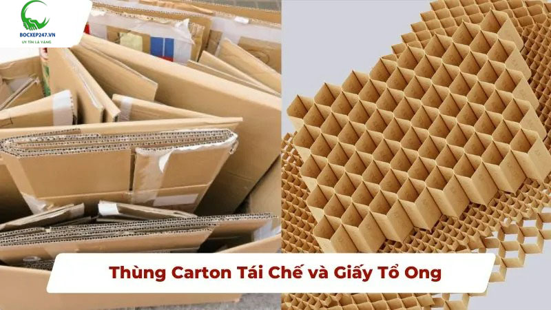 Thùng carton tái chế và giấy tổ ong