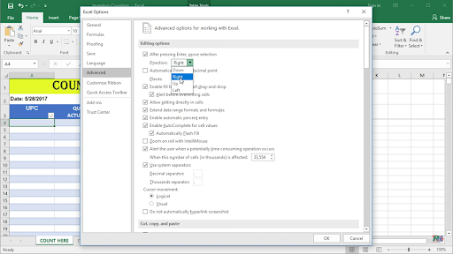 Đặt số lần nhảy phím Tab